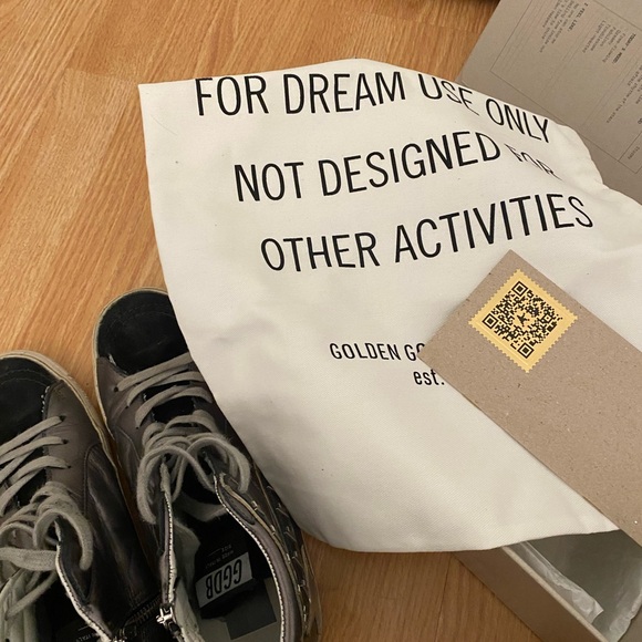 Golden Goose Gray and Black Slide Classic Sneakers - Picture 9 of 9